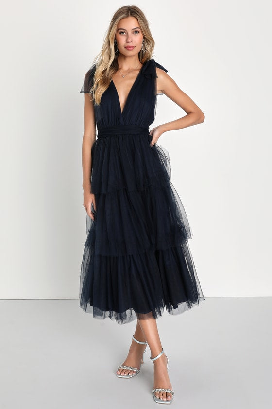 Flawless Arrival Burgundy Tulle Tie-Strap Tiered Maxi Dress