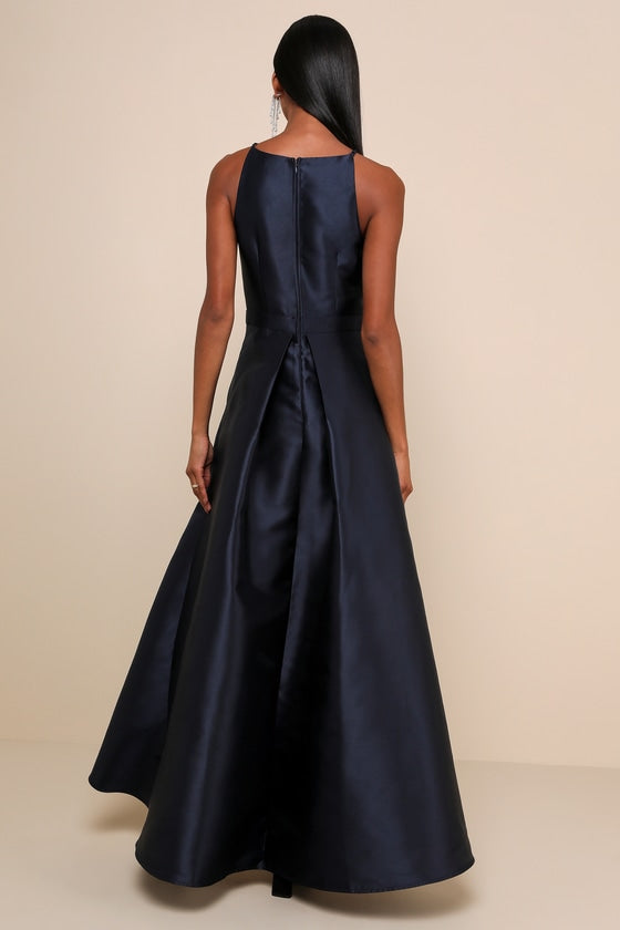 Broadway Show Black High-Low Gown