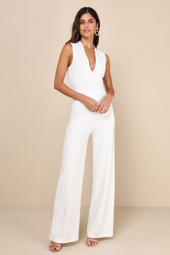 Thinking Out Loud Red Backless Jumpsuit
