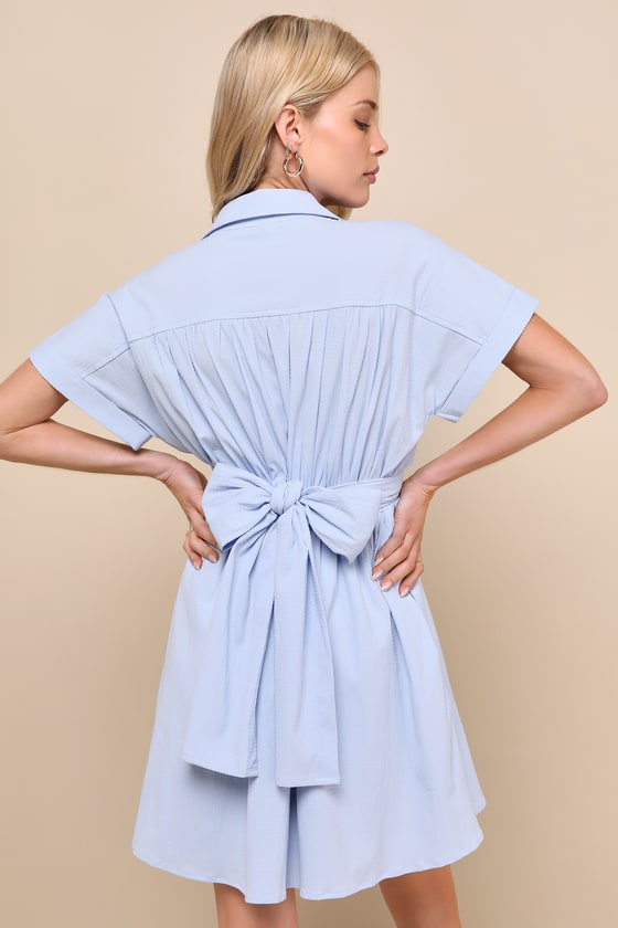 Breeze By Olive Tie-Back Mini Dress With Pockets