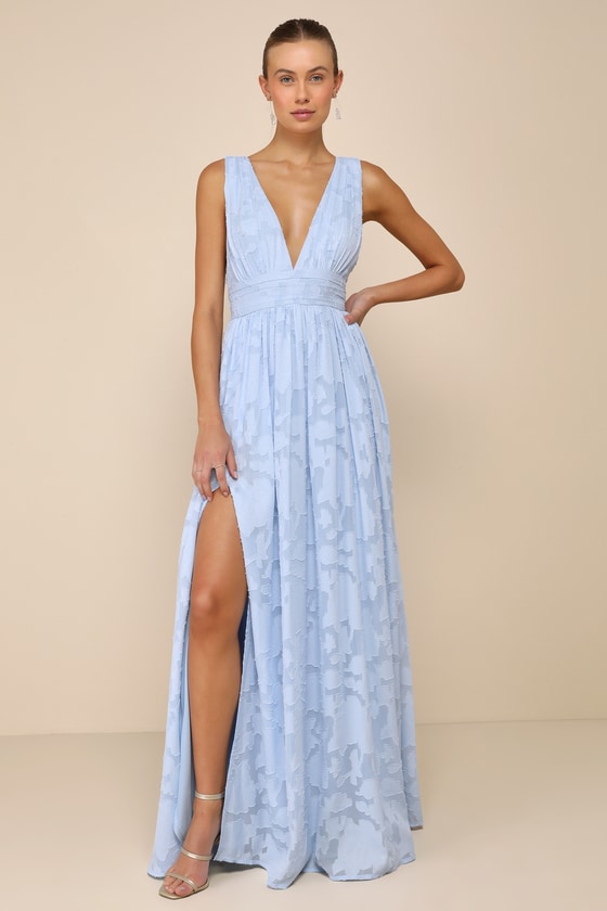 Sweet Sophistication Green Burnout Floral Maxi Dress
