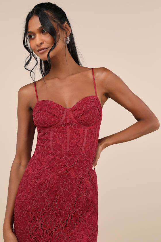 Found Your Love Black Lace Sleeveless Trumpet Midi Dress