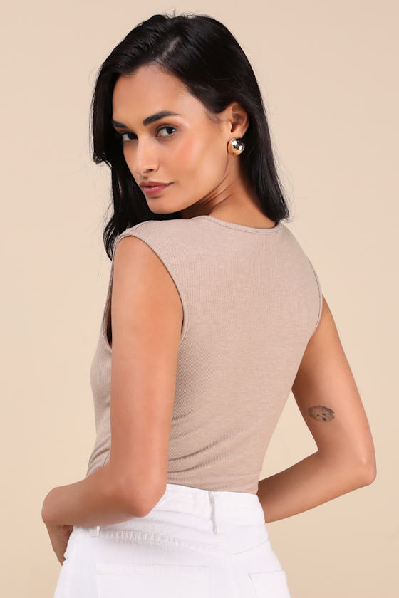 Sweet Crush Black Ribbed Square Neck Bodysuit