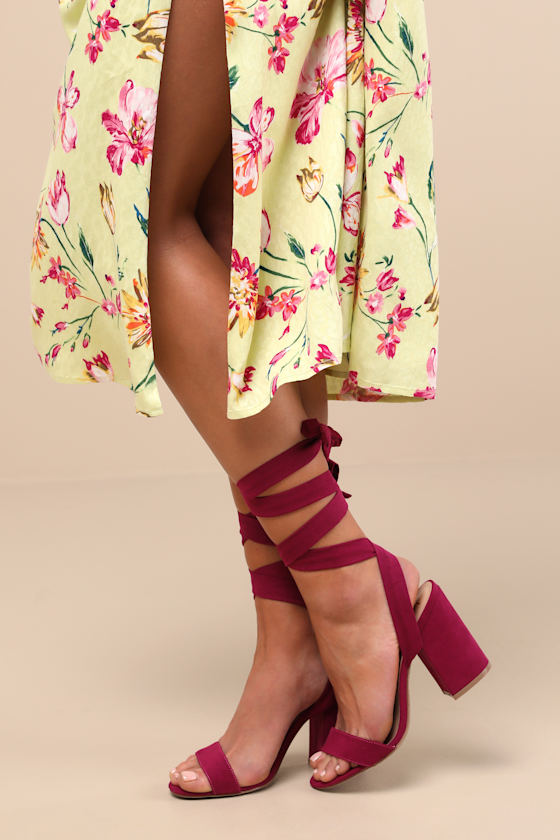 Alta Light Nude Suede Lace-Up Heels