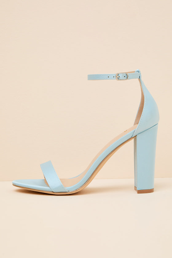 Taylor Ivory Satin Ankle Strap Heels
