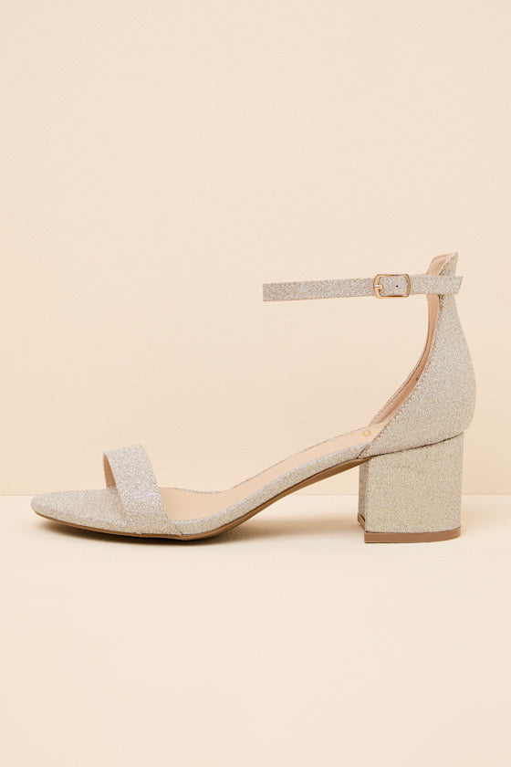 Harper Black Suede Ankle Strap Heels