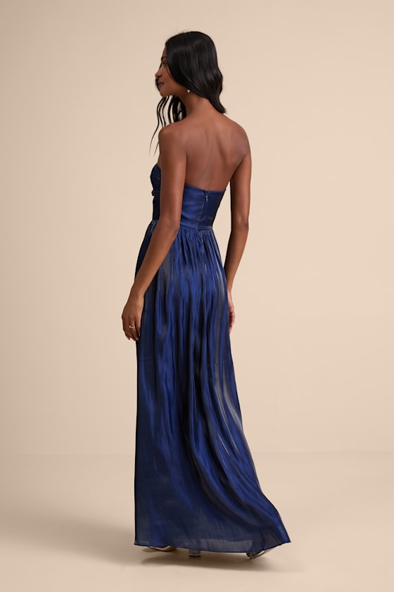 Kylin Sage Satin Basque Waist Maxi Dress