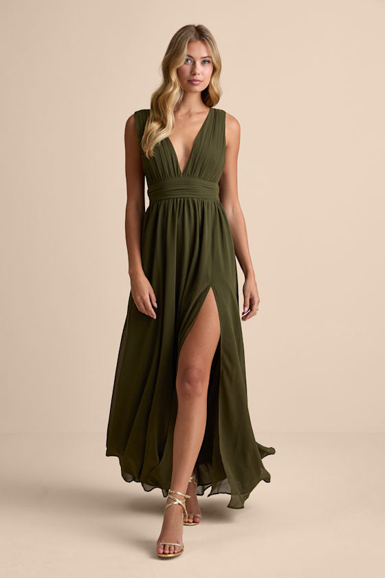 Heavenly Hues Sage Brush Maxi Dress