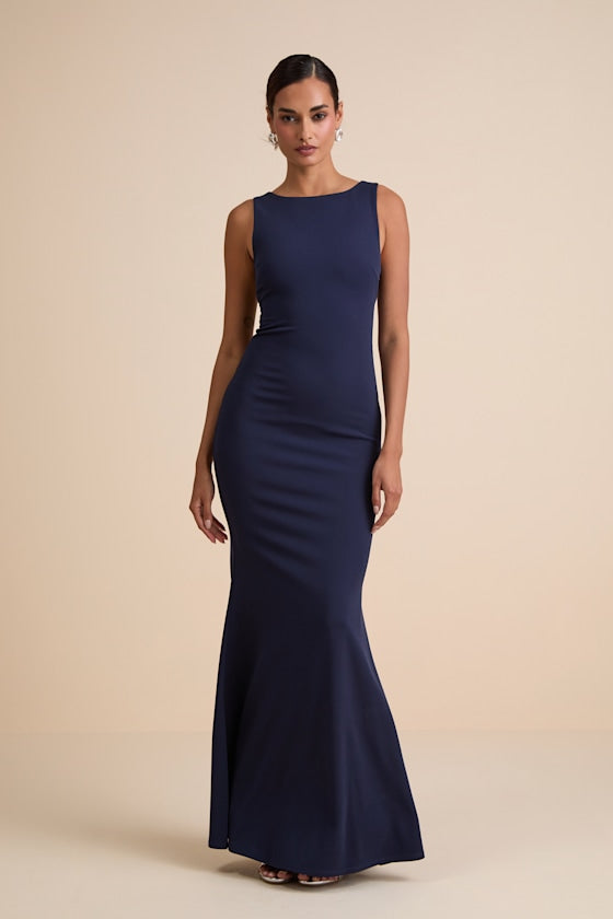 Love In Your Eyes Wine Red Knotted Mermaid Maxi Dress