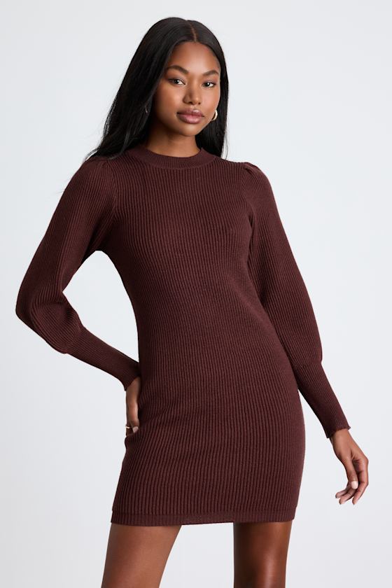 Loving You Fondly Olive Green Ribbed Knit Sweater Dress