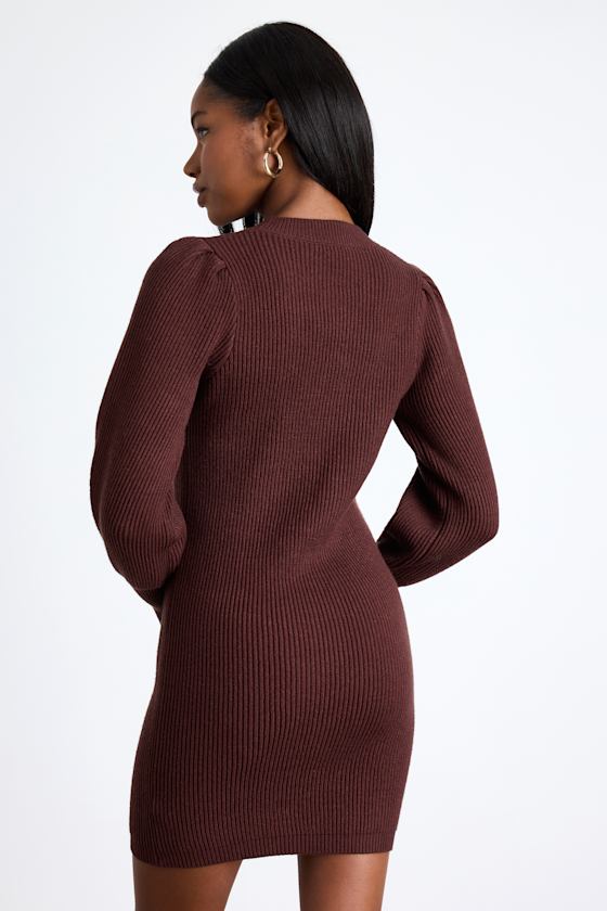 Loving You Fondly Olive Green Ribbed Knit Sweater Dress