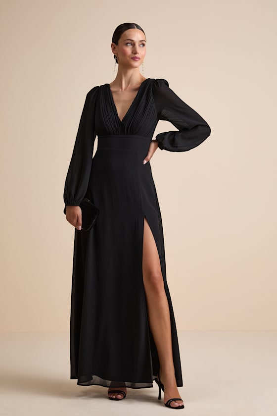 Marvelous Affair Navy Blue Pleated Lace-Up Maxi Dress