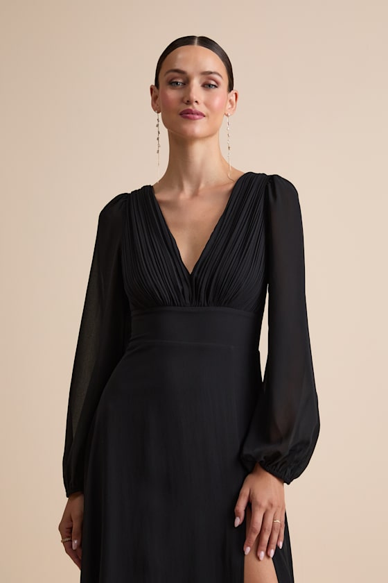 Marvelous Affair Navy Blue Pleated Lace-Up Maxi Dress