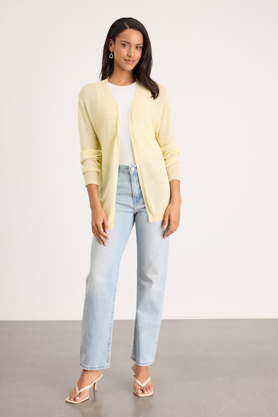 Clean Aesthetic Light Taupe Knit Cardigan Sweater