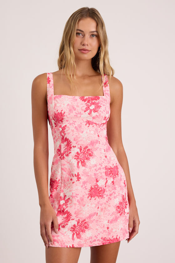 Exuberant Chicness Multi Floral Sleeveless Mini Dress