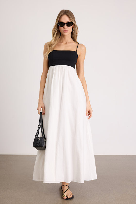 Janie White Backless Maxi Dress