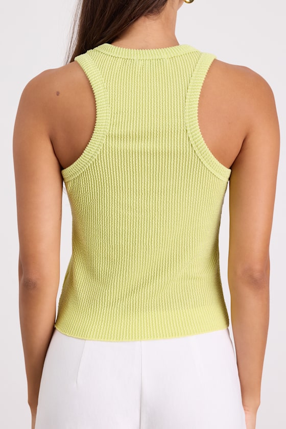 Essential Update Slate Blue Ribbed Tank Top