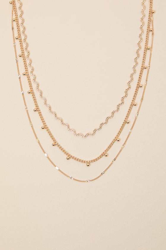 Unica Gold Layered Necklace