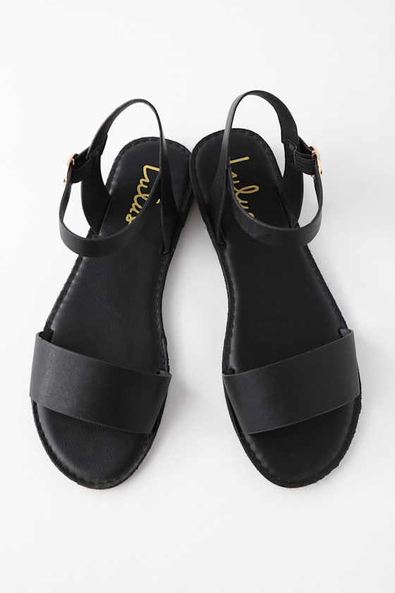 Hearts and Hashtags Tan Flat Sandals