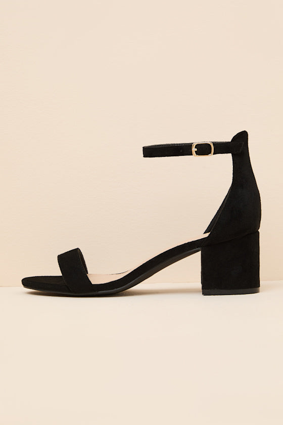 Harper Champagne Glitter Ankle Strap Heels