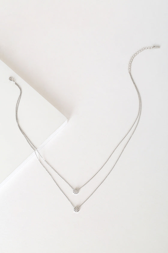 Incantation Gold Rhinestone Layered Necklace