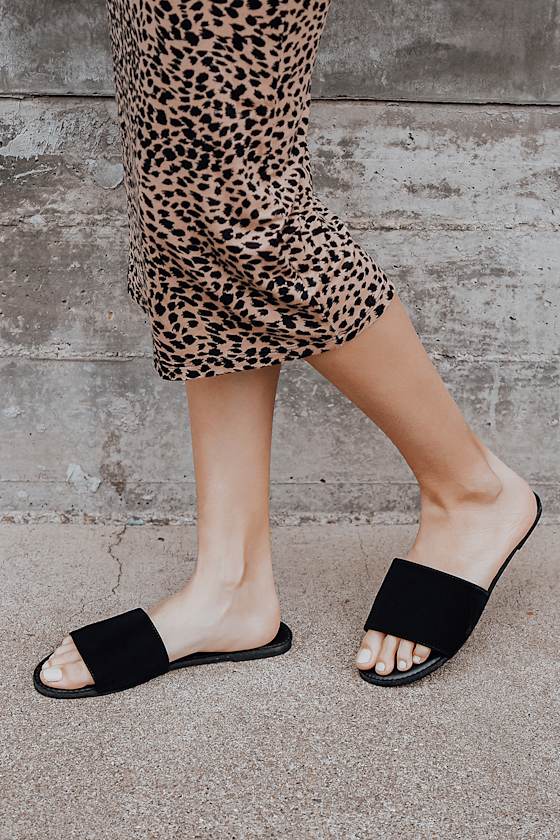 Addison White Slide Sandals