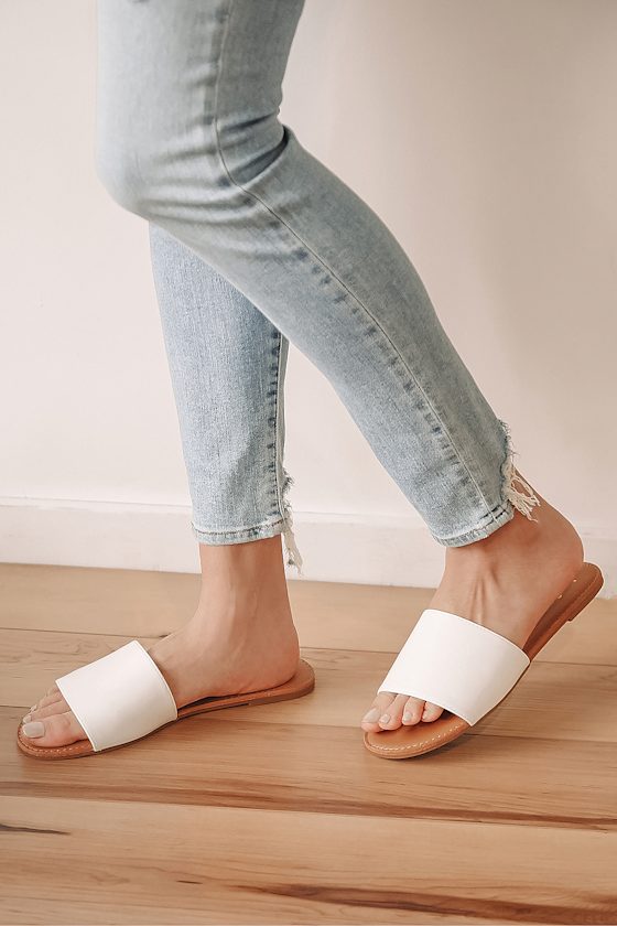 Addison Natural Slide Sandals
