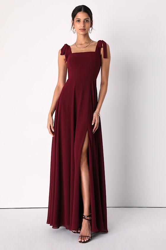 Love Me Forever Black Square Neck Maxi Dress