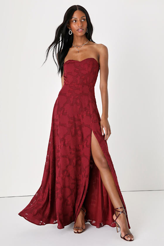 Garden of Romance Rusty Rose Burnout Maxi Dress