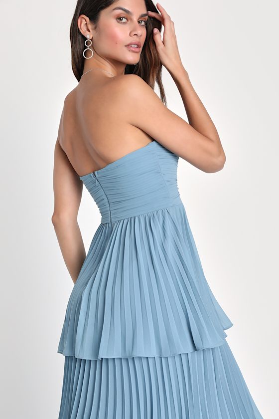 Seriously Sensational White Strapless Tiered Maxi Dress