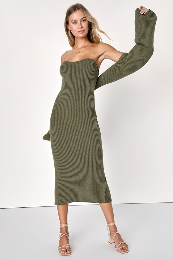 Autumn Aura Rusty Rose Ribbed Two-Piece Sweater Dress