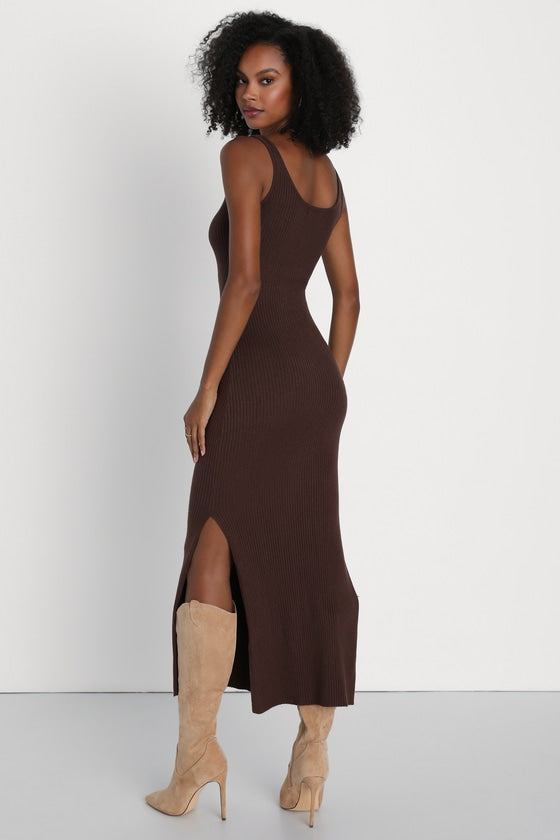 Layer Lover Beige Ribbed Knit Two-Piece Dress & Cardigan Set