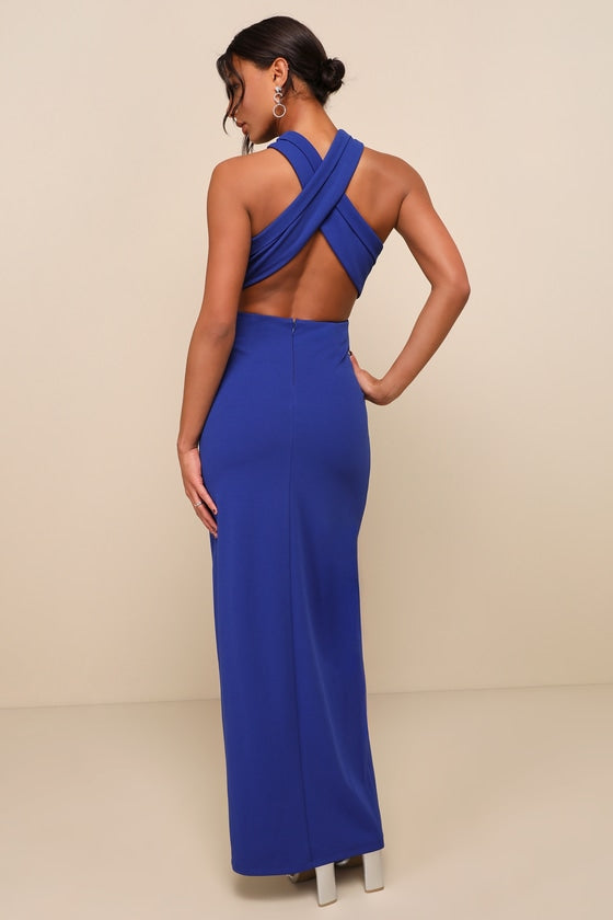 Head to Cocktail Hour Emerald Green Halter Neck Maxi Dress