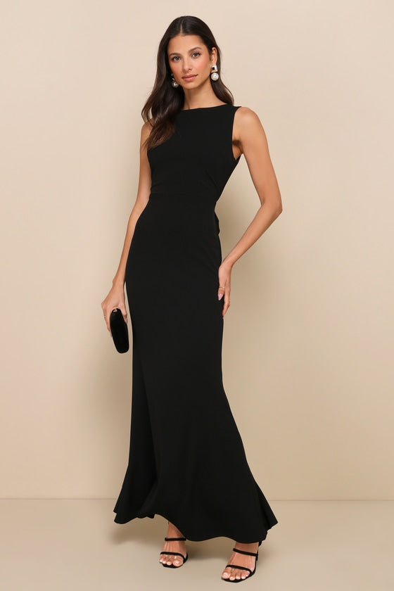 Exquisite Refinement Emerald Backless Bow Ruffled Maxi Dress
