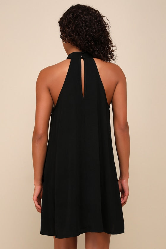Love of Mine White Halter Swing Dress