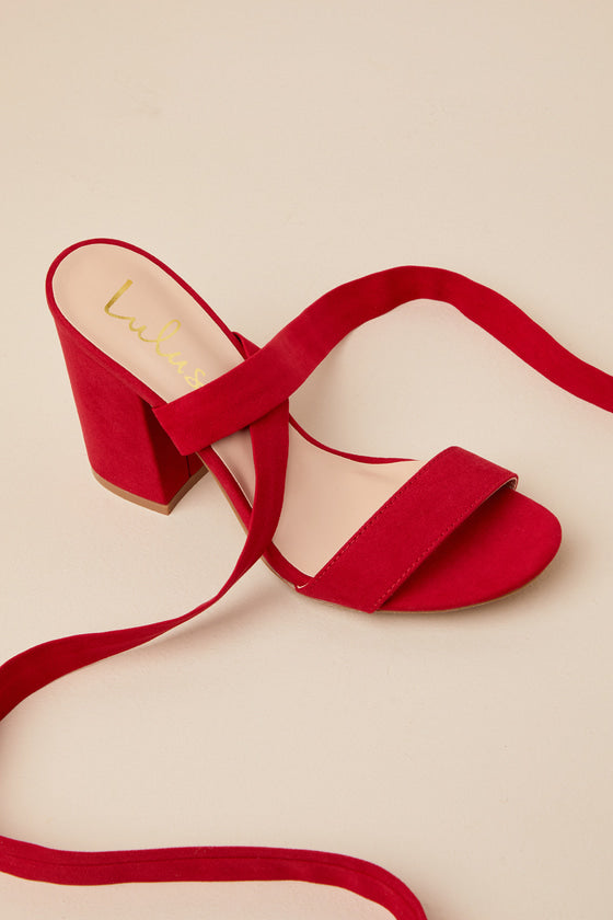 Alta Orchid Suede Lace-Up Heels
