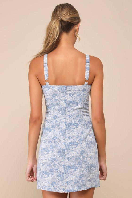 Exuberant Chicness Multi Floral Sleeveless Mini Dress