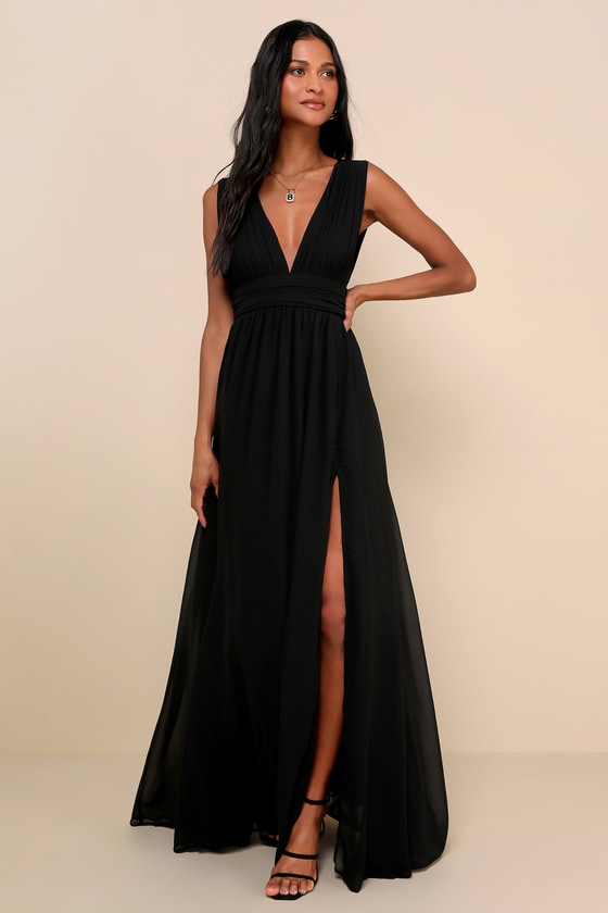Heavenly Hues Pale Yellow Maxi Dress #Color_Black