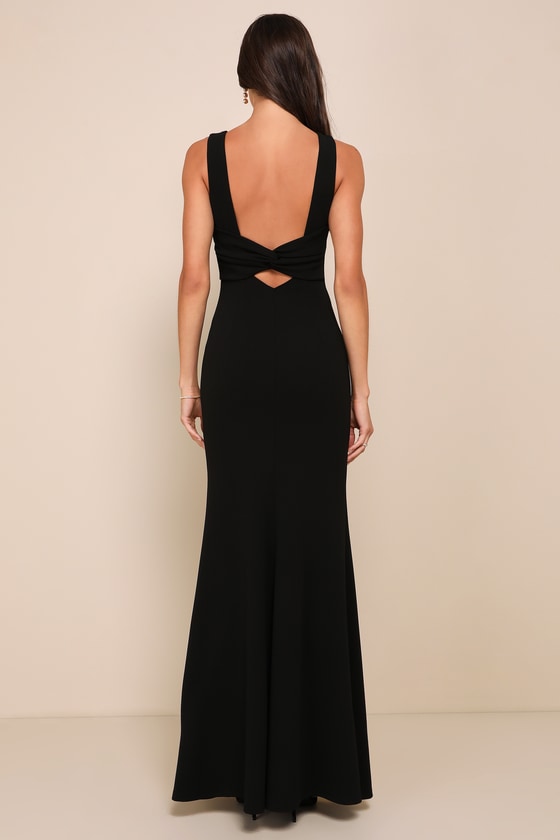 Love In Your Eyes Hunter Green Knotted Mermaid Maxi Dress