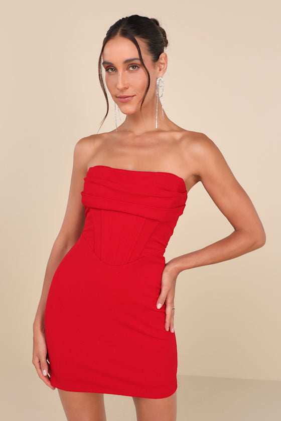 Dramatic Intent Royal Blue Corset Bodycon Mini Dress