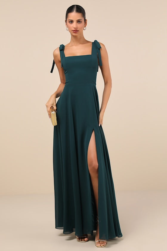 Love Me Forever Pink Floral Square Neck Maxi Dress