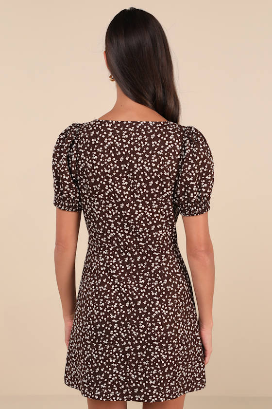 Adored Cutie Orange Corduroy Button-Front Mini Dress