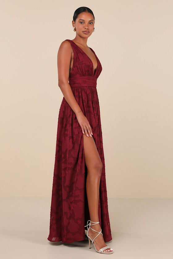 Sweet Sophistication Sage Green Burnout Floral Maxi Dress