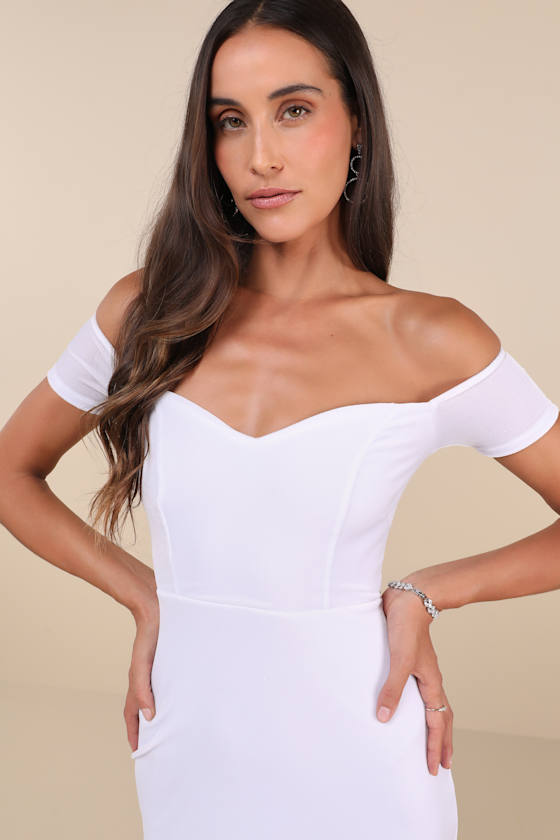 How Much I Care Wine Red Velvet Off-the-Shoulder Midi Dress