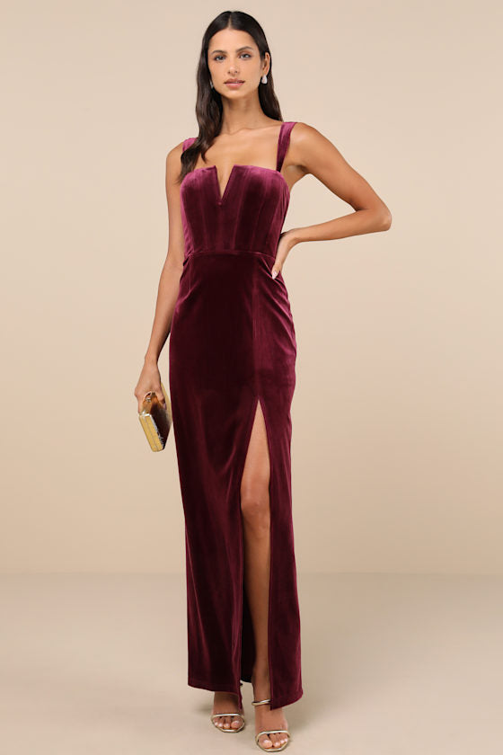 Pristine Luxury Emerald Green Velvet Bustier Maxi Dress