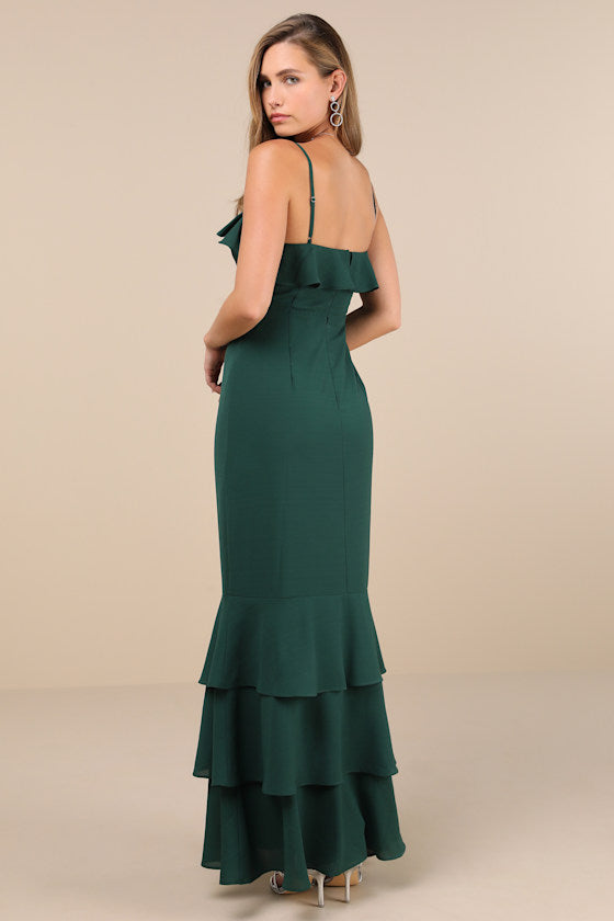 Lively Evenings Lavender Sleeveless Tiered Maxi Dress