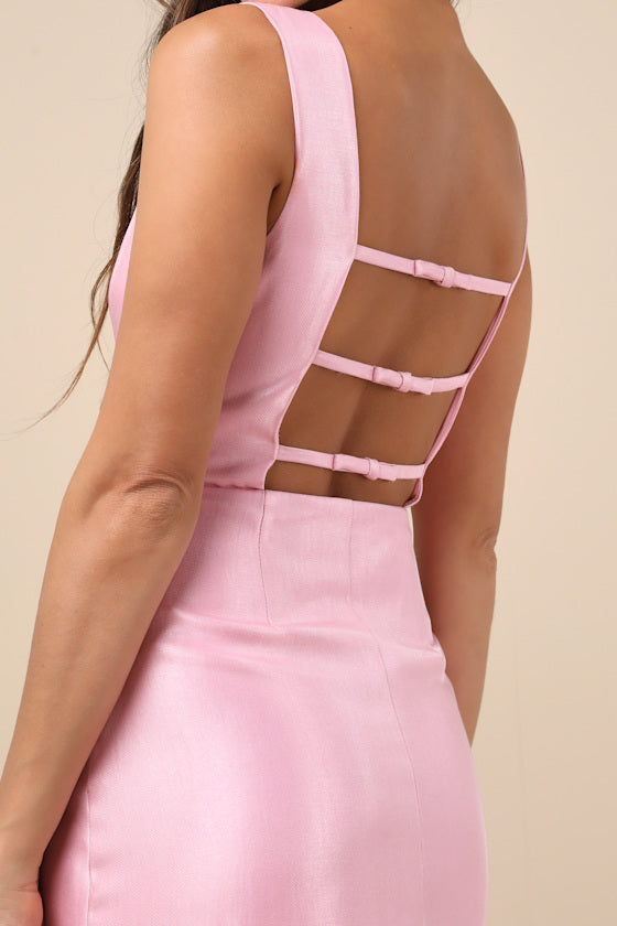 Sophisticated Selection White Sleeveless Backless Mini Dress