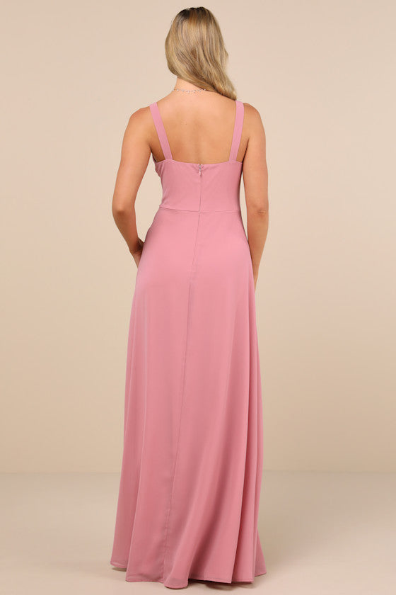 Remarkable Arrival Plum Purple Floral Sleeveless Maxi Dress