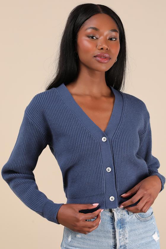 Toasty Babe Ivory Knit Button-Up Cropped Cardigan