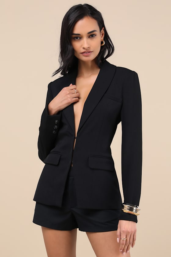 Polished Icon Brown Fitted Blazer